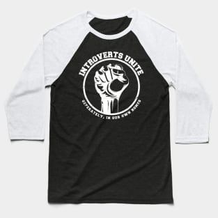 Introverts Unite Stamp Baseball T-Shirt